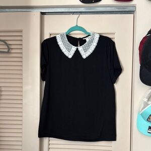 Black Top with White Collar